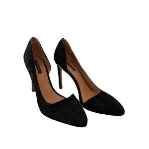 Rachel Zoe D'Orsay Pumps Size 8.5 Suede Stiletto Career Formal Wedding Preppy